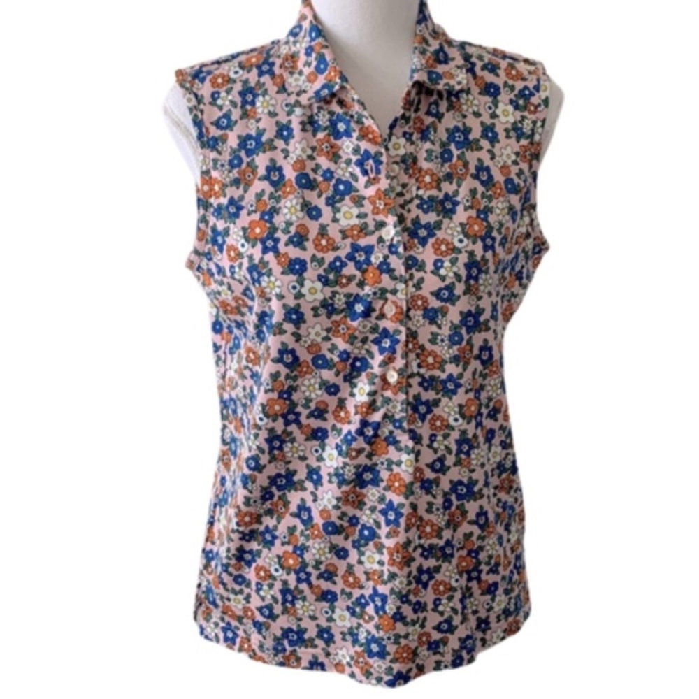 Tory Burch collared Floral Tank Top Size S